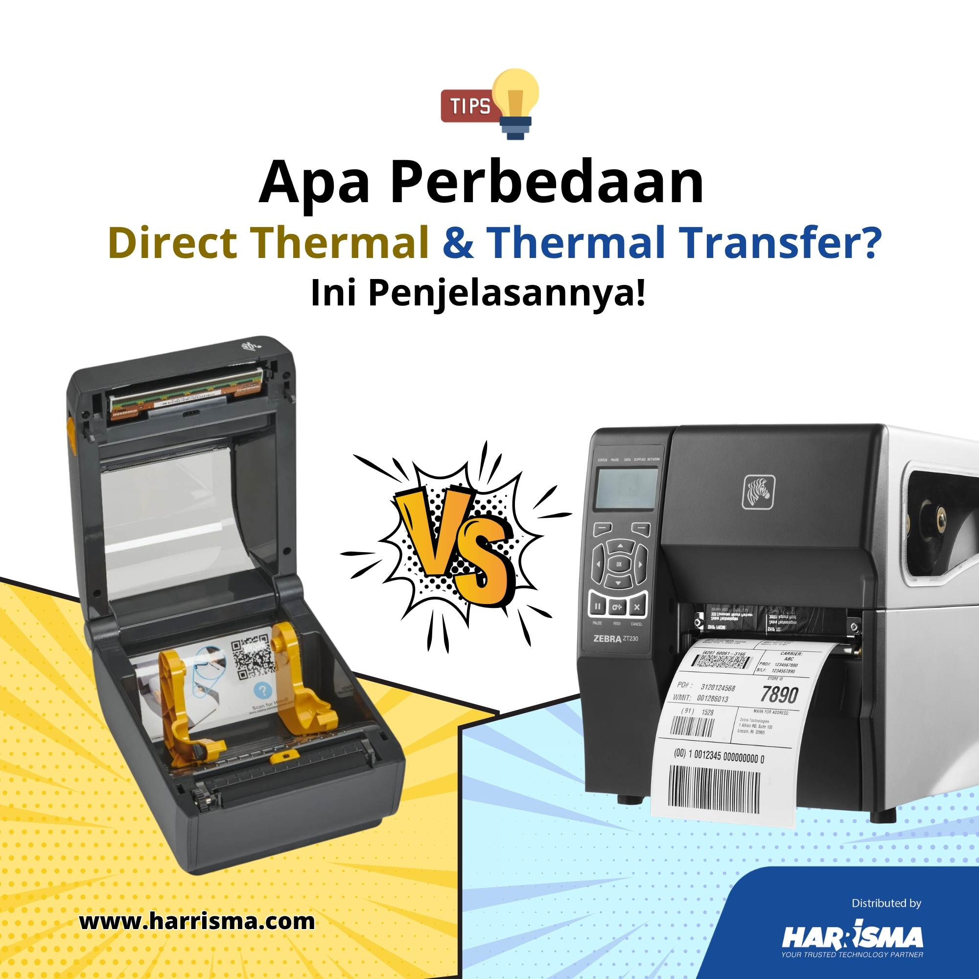 Apa Perbedaan Direct Thermal dan Thermal Transfer? Ini Penjelasannya!
